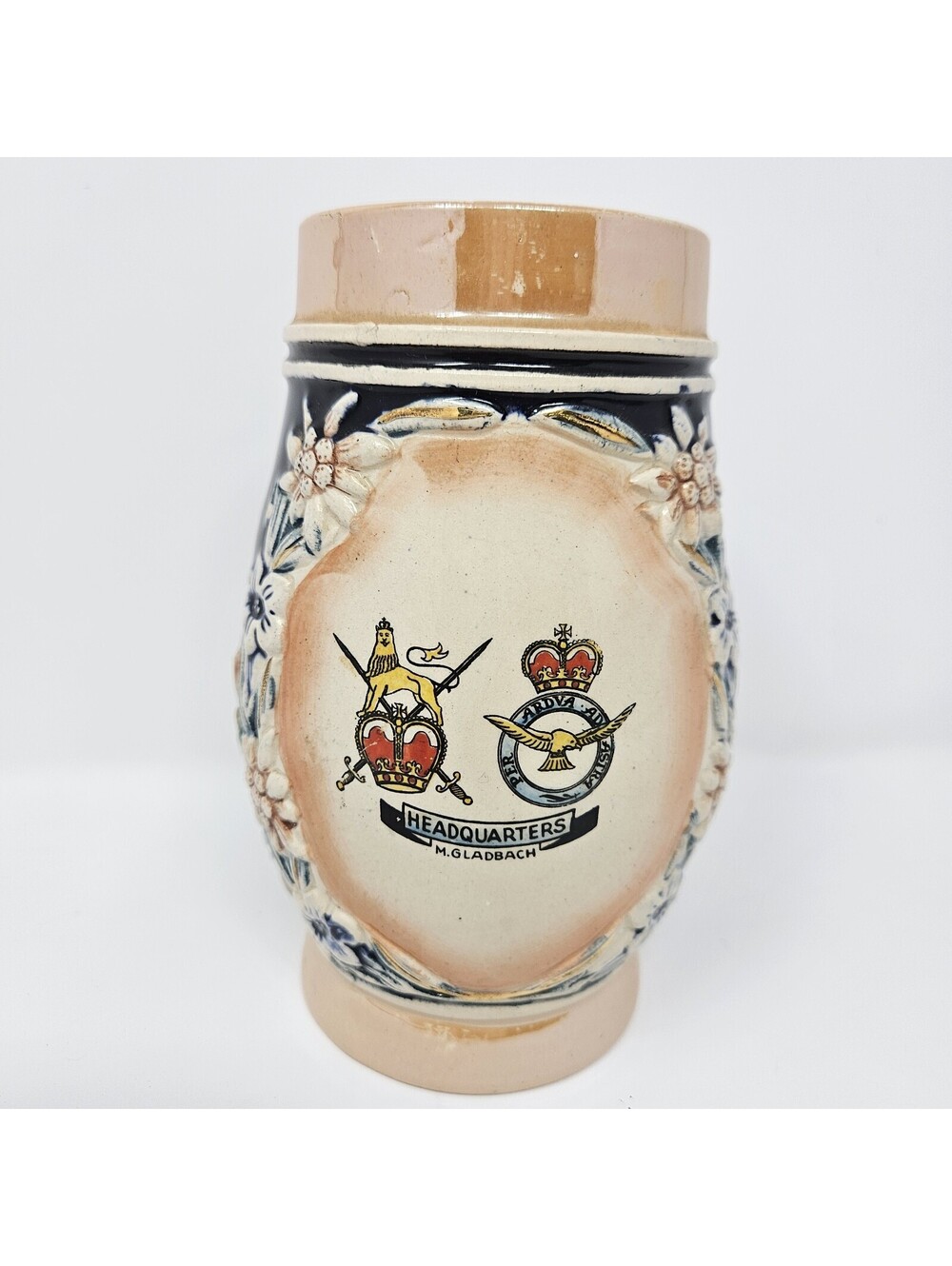 Vntg RAF Insignia Military Beer Stein M. Gladbach Headquarters Made in Germany